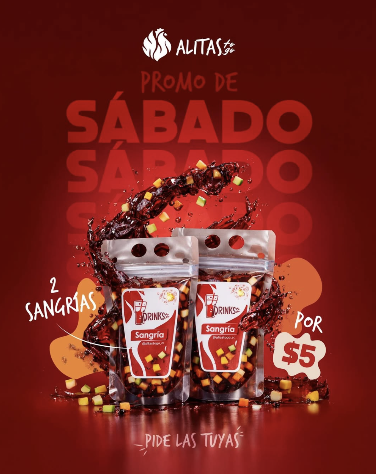 Promo de sábado: dos sangrías por 5 dólares